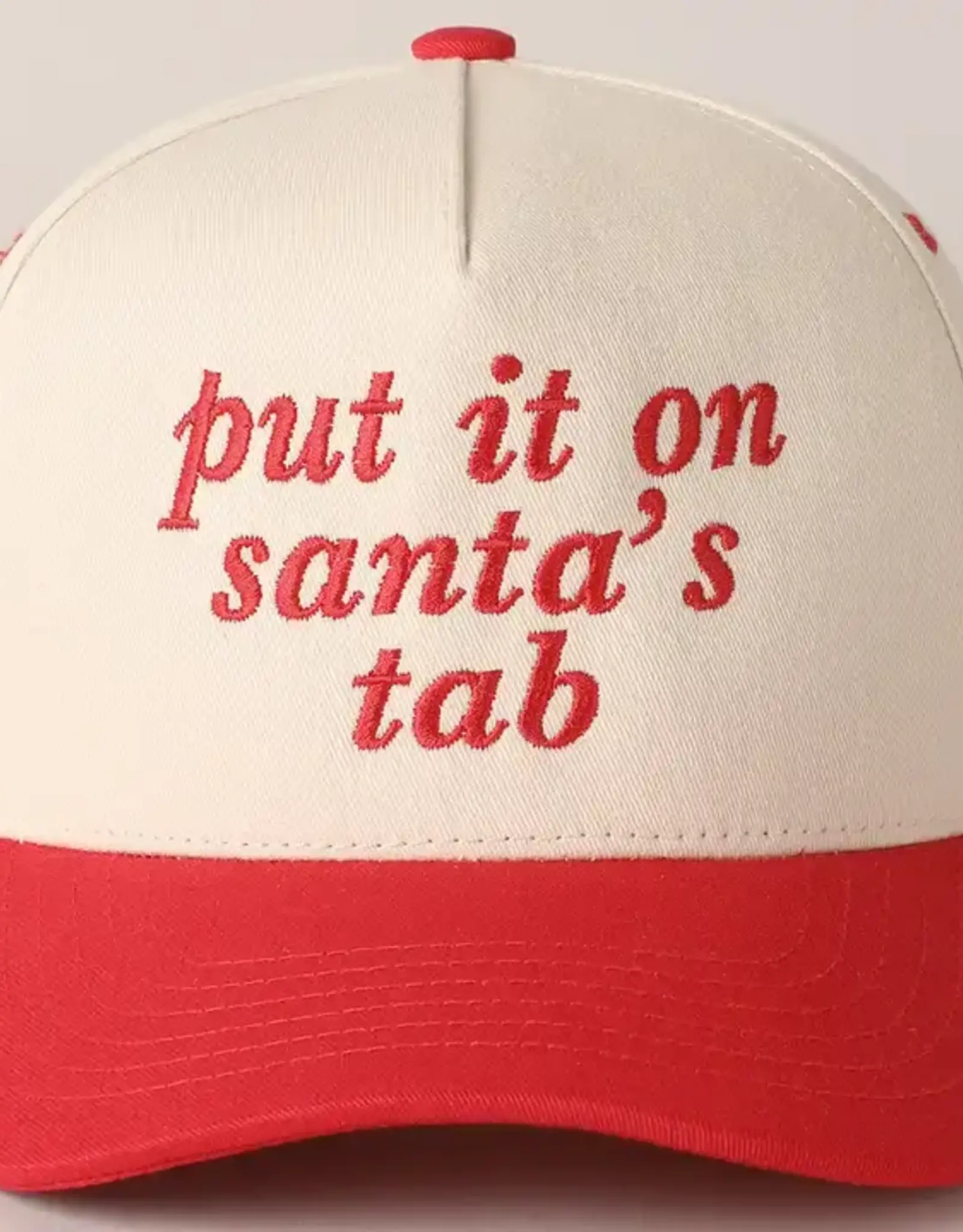 Put It On Santa's Tab Christmas Baseball Hat