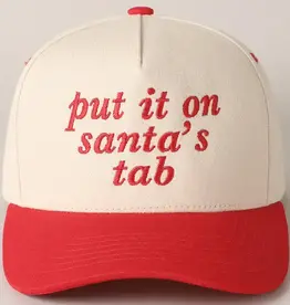 Put It On Santa's Tab Christmas Baseball Hat