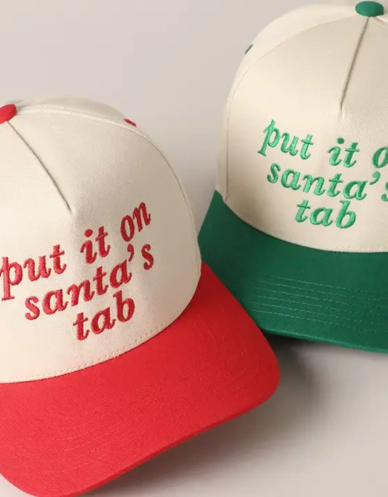 Put It On Santa's Tab Christmas Baseball Hat