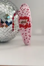 Christmas Merry and Bright Headband in Pink