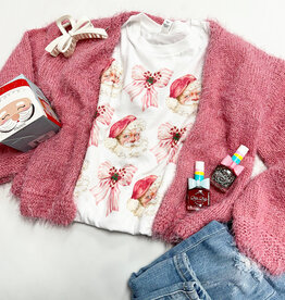 Balloon Sleeve Cardigan in Pink