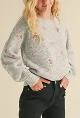 Aubrey Sweater in Grey Floral