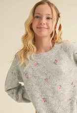 Aubrey Sweater in Grey Floral