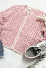Aubrey Button Cardigan in Pink