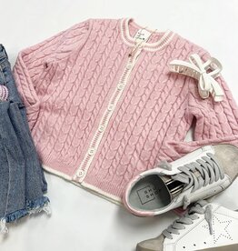 Aubrey Button Cardigan in Pink