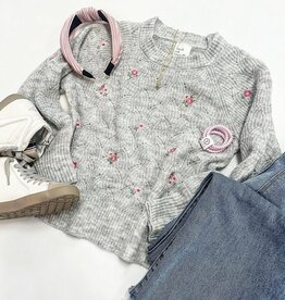 Aubrey Sweater in Grey Floral