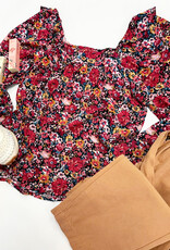 Hayden Camden Top in Black Floral