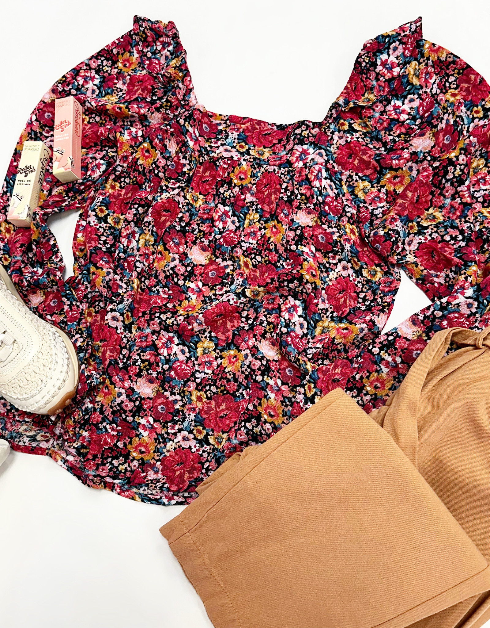 Hayden Camden Top in Black Floral