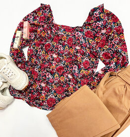 Hayden Camden Top in Black Floral