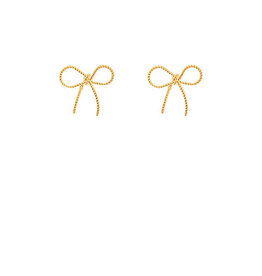 Textured Bow Earring