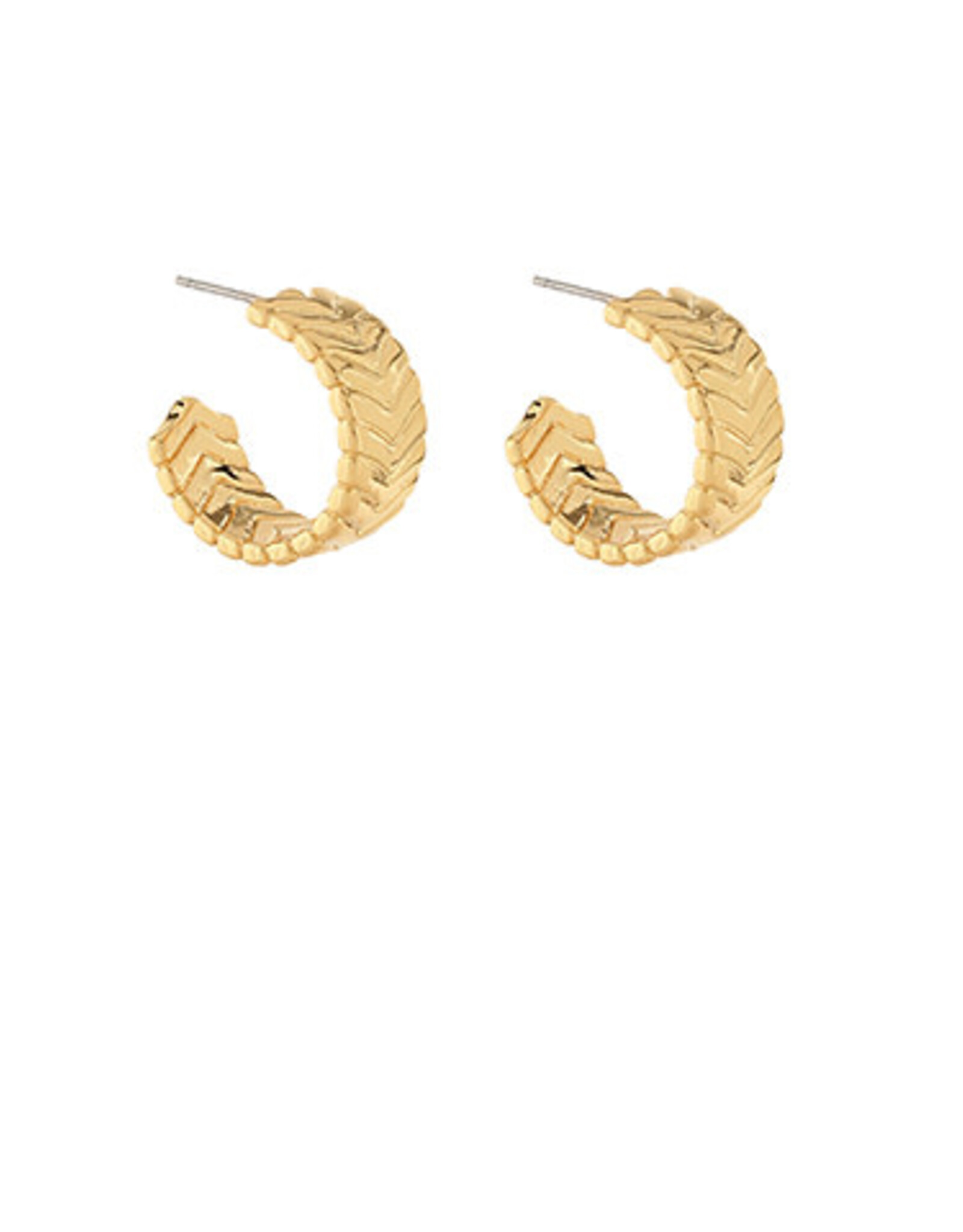 Chevron Pattern Hoop Earring