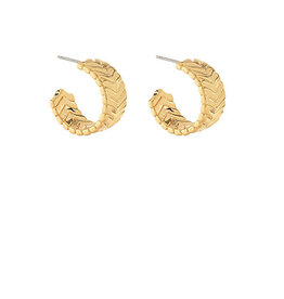 Chevron Pattern Hoop Earring