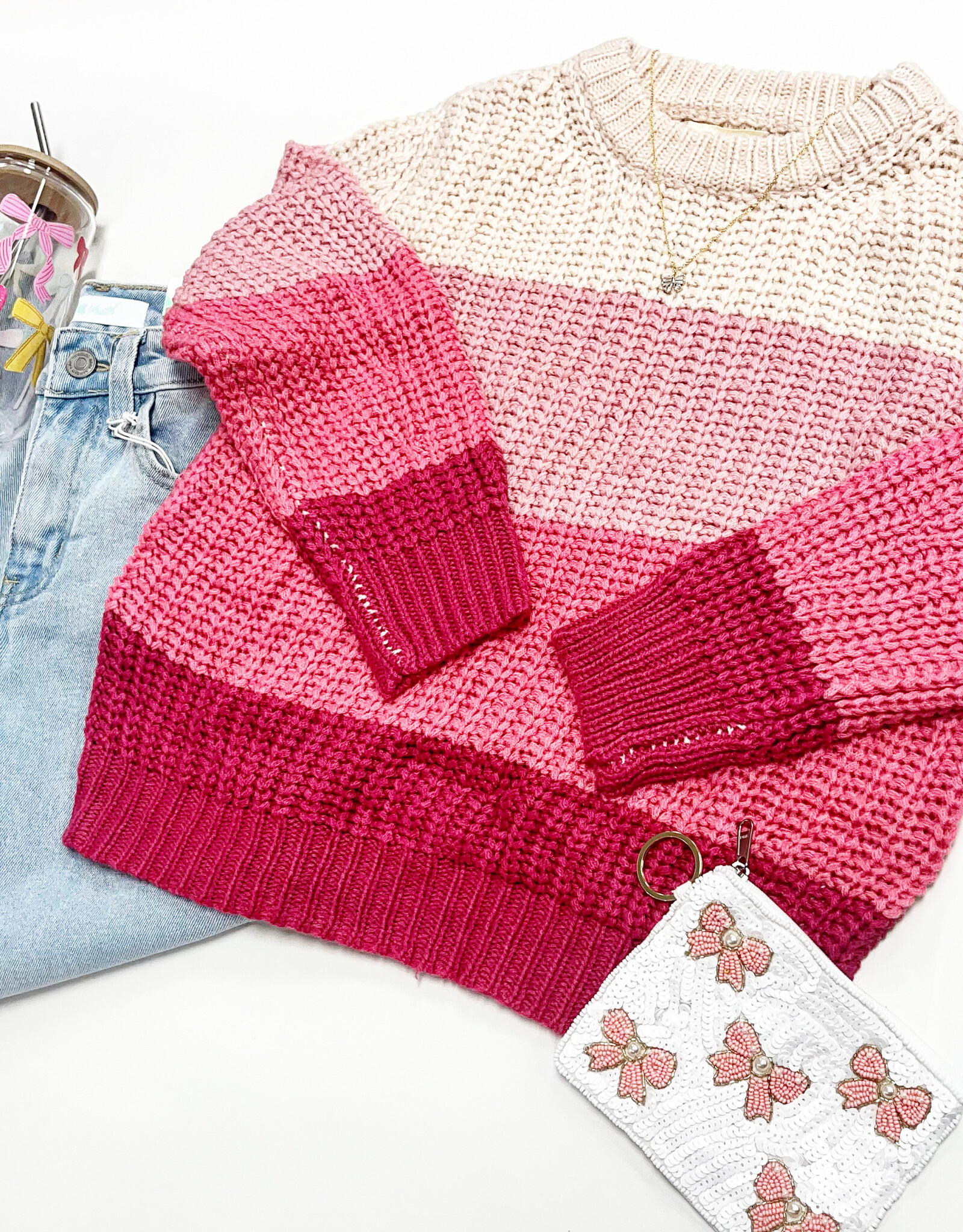 Hayden Olivia Sweater in Pink