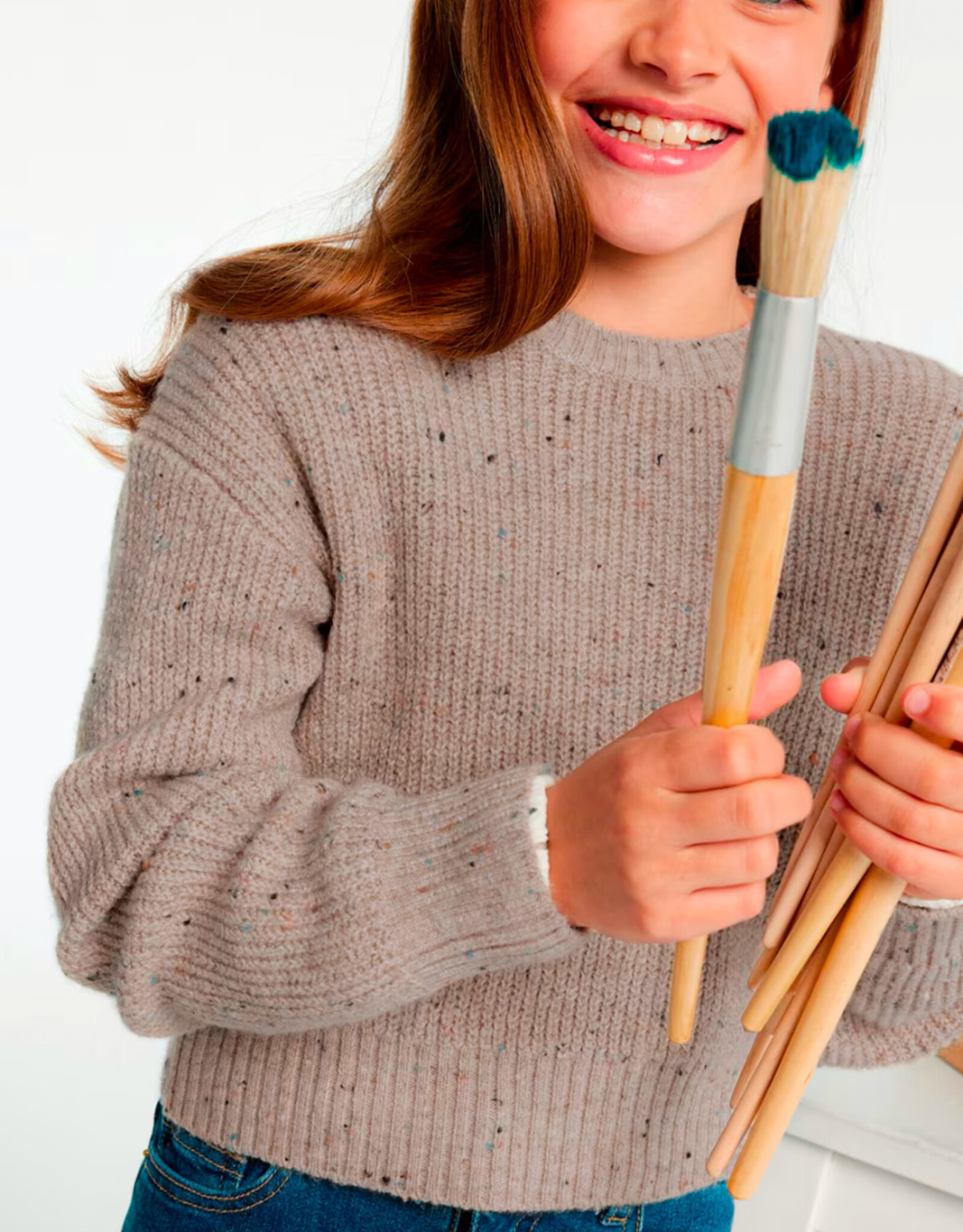 Mayoral Briley Sweater in Cream Speckle