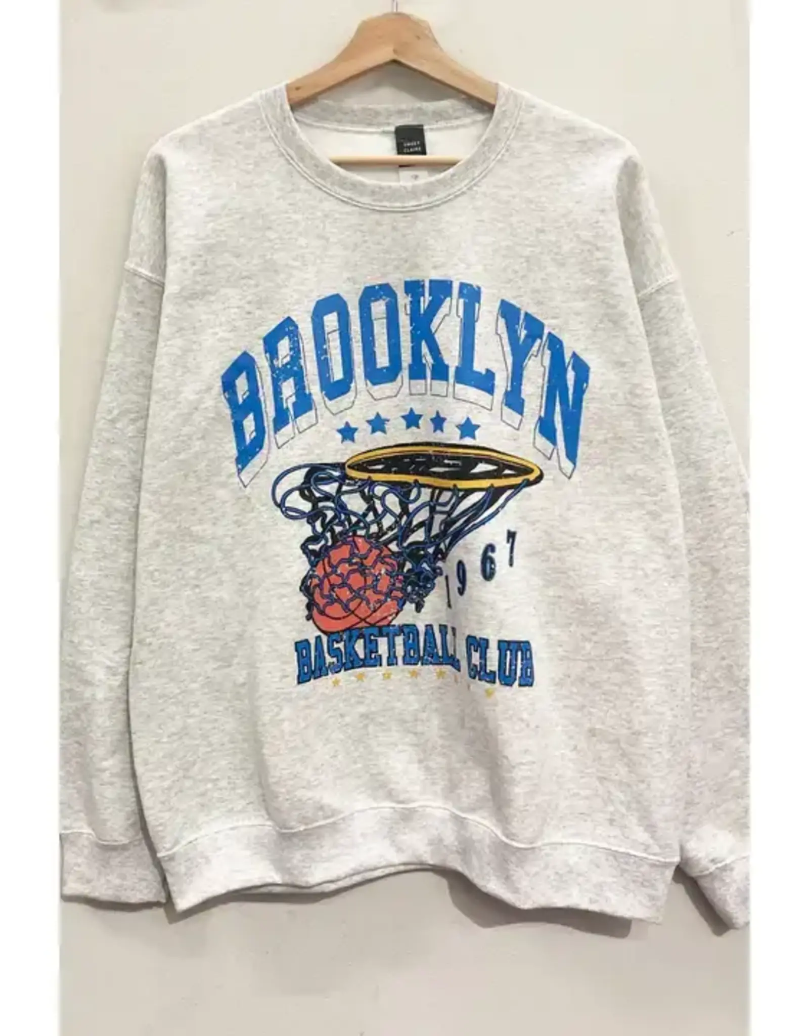 Brooklyn Basketball Sweatshirt in Grey