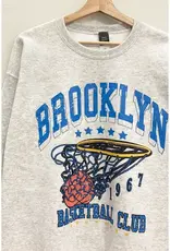 Brooklyn Basketball Sweatshirt in Grey