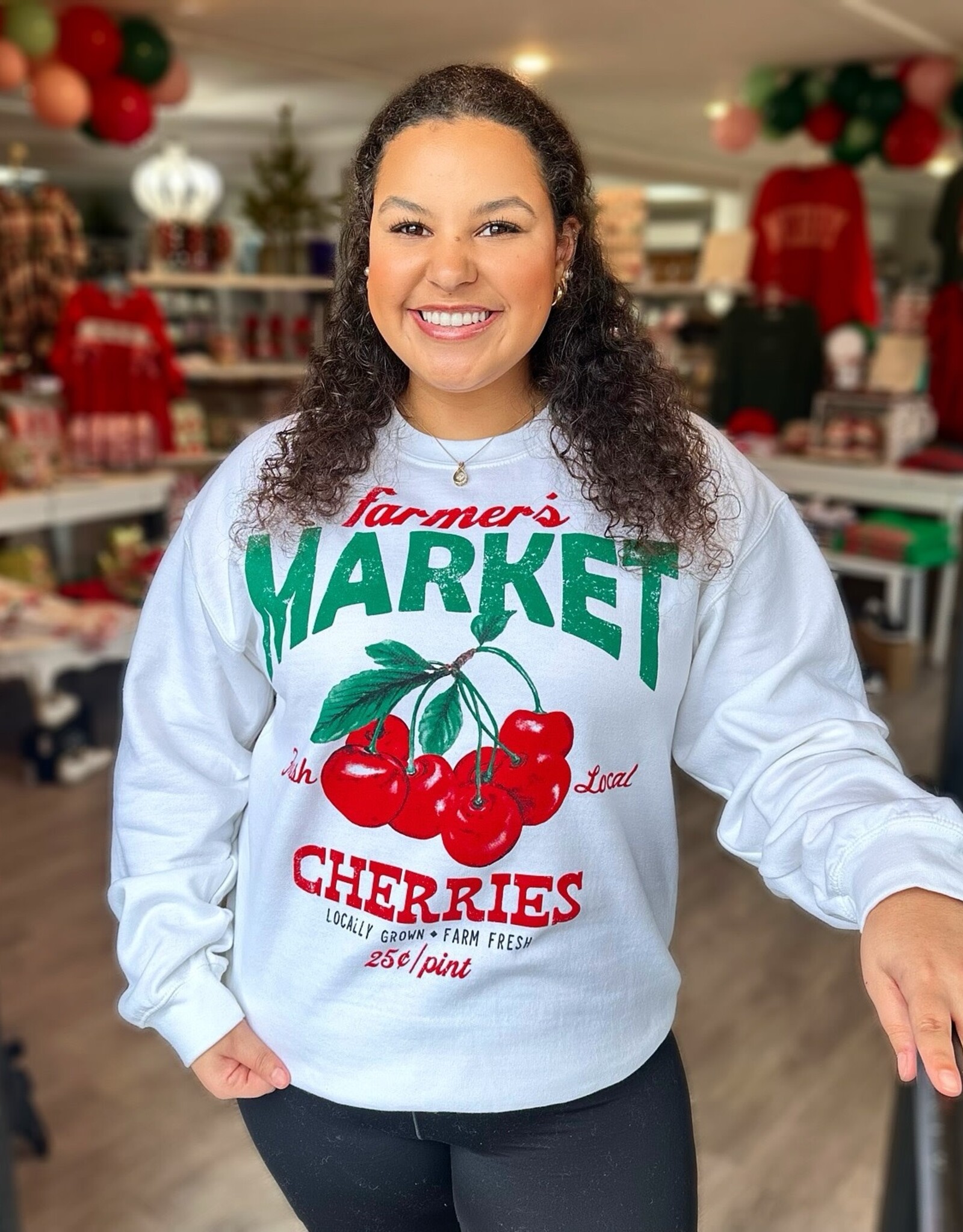 Farmer’s Market Sweatshirt in White