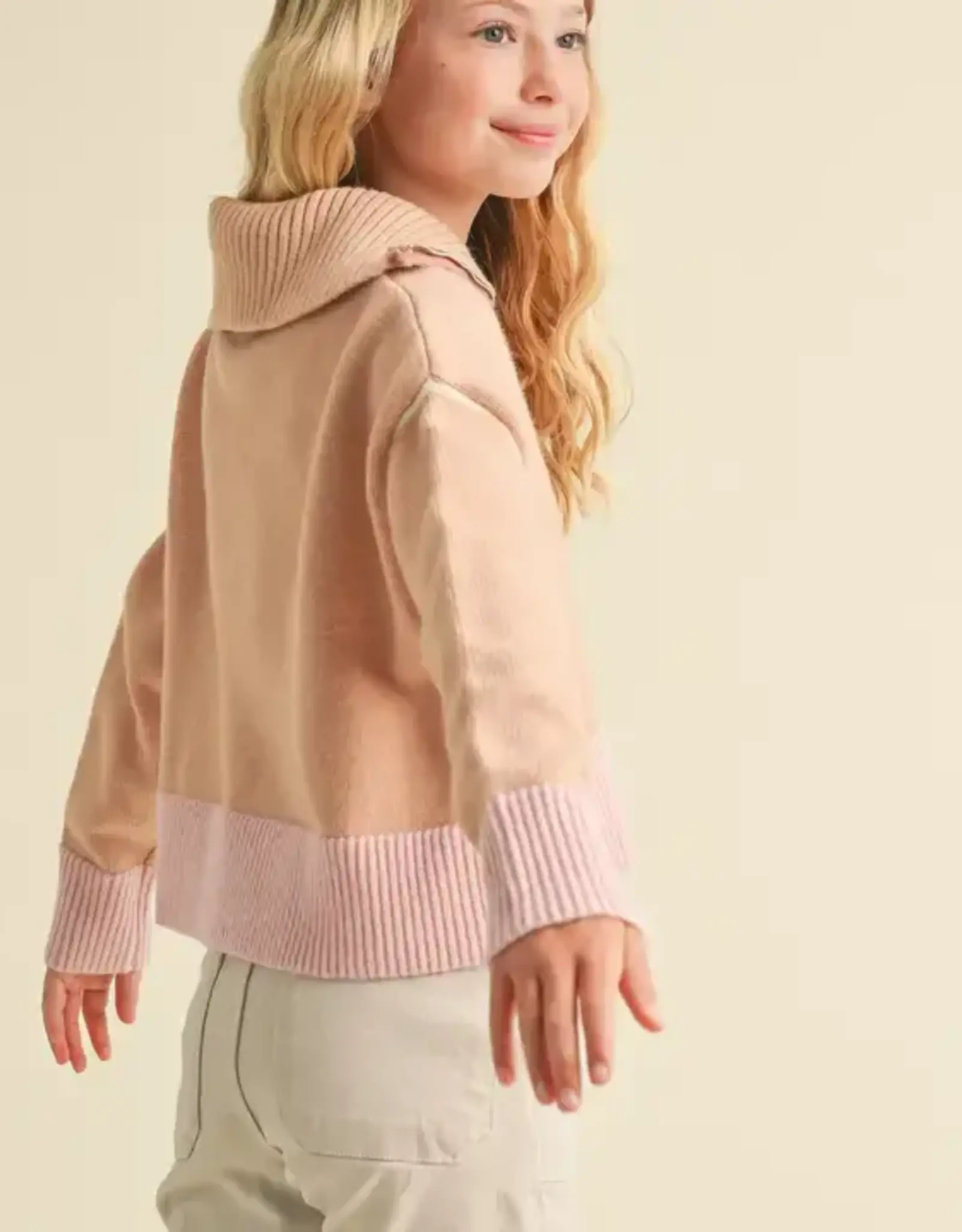 Sailor Half Zip Collar Sweater
