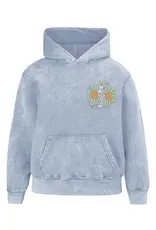 Be Kind Hoodie in Acid Wash Blue