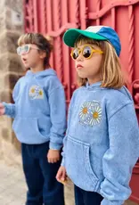 Be Kind Hoodie in Acid Wash Blue