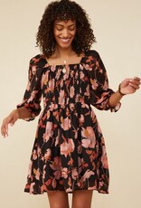 Hayden Emmie Dress in Black Floral