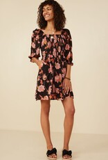 Hayden Emmie Dress in Black Floral