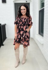 Hayden Emmie Dress in Black Floral
