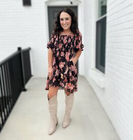 Hayden Emmie Dress in Black Floral