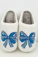 Blue Bow Slipper