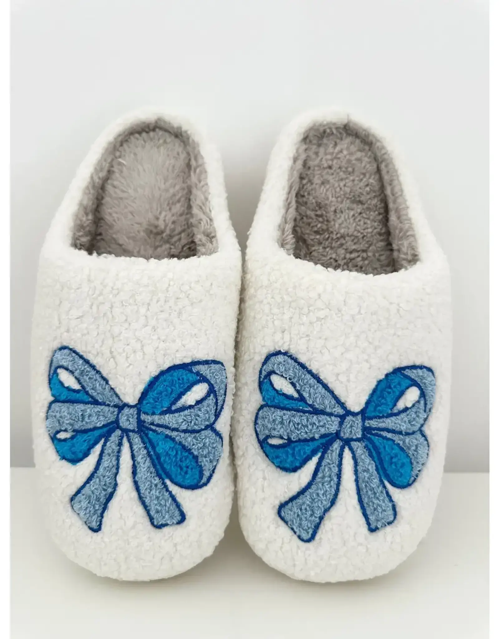 Blue Bow Slipper