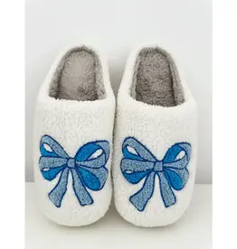 Blue Bow Slipper