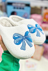 Blue Bow Slipper