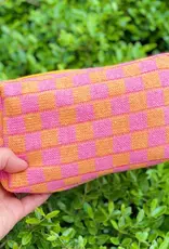 Check Yourself Cosmetic Bag in Orange