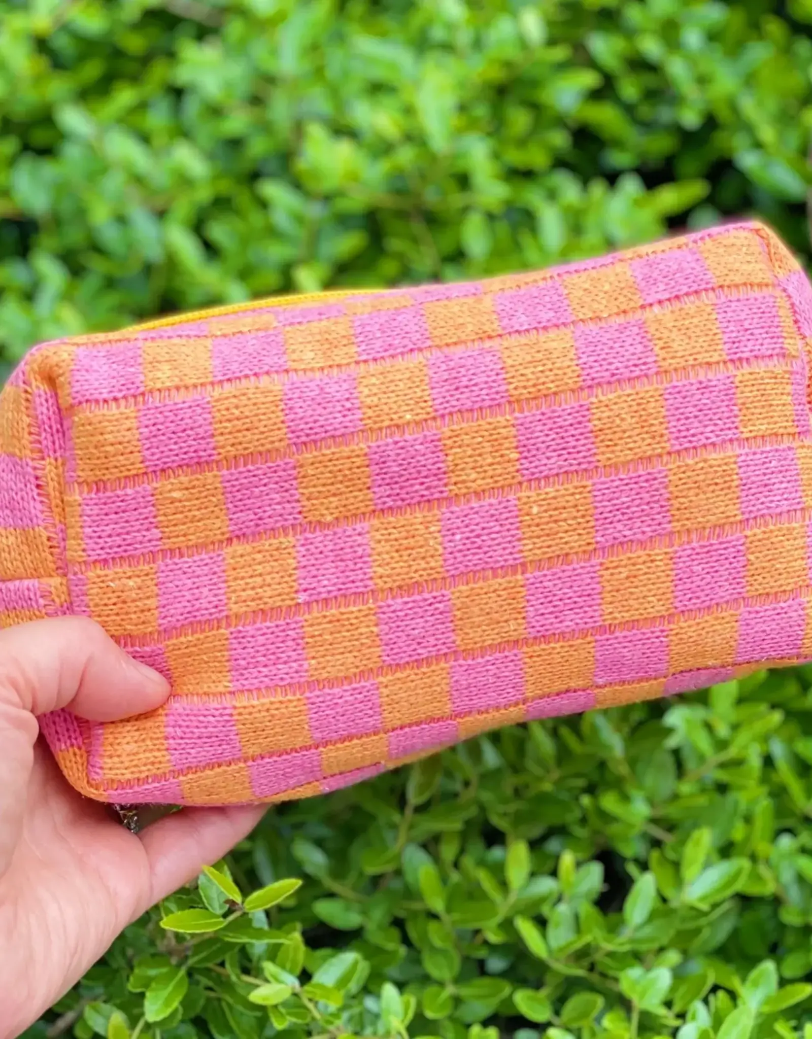 Check Yourself Cosmetic Bag in Orange