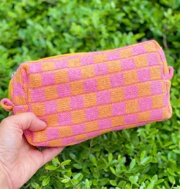 Check Yourself Cosmetic Bag in Orange