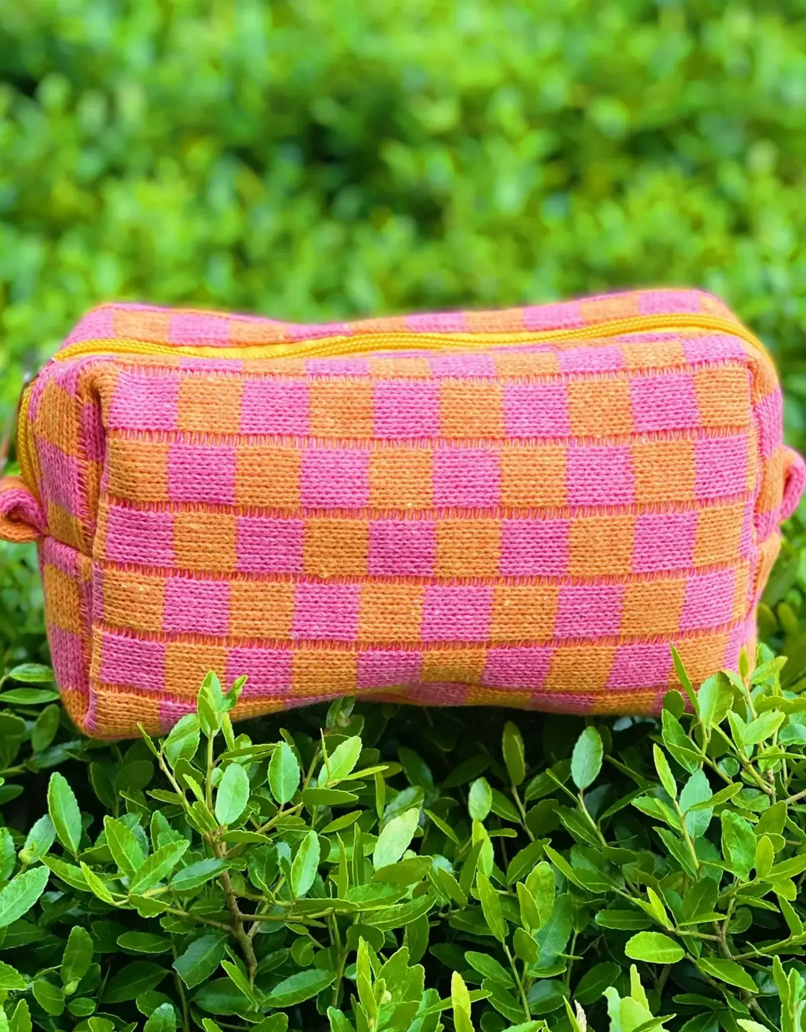 Check Yourself Cosmetic Bag in Orange
