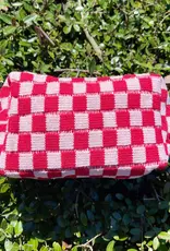 Check Yourself Cosmetic Bag in Red