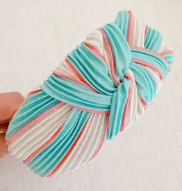 Pleated Headband in Blue
