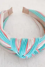 Pleated Headband in Blue