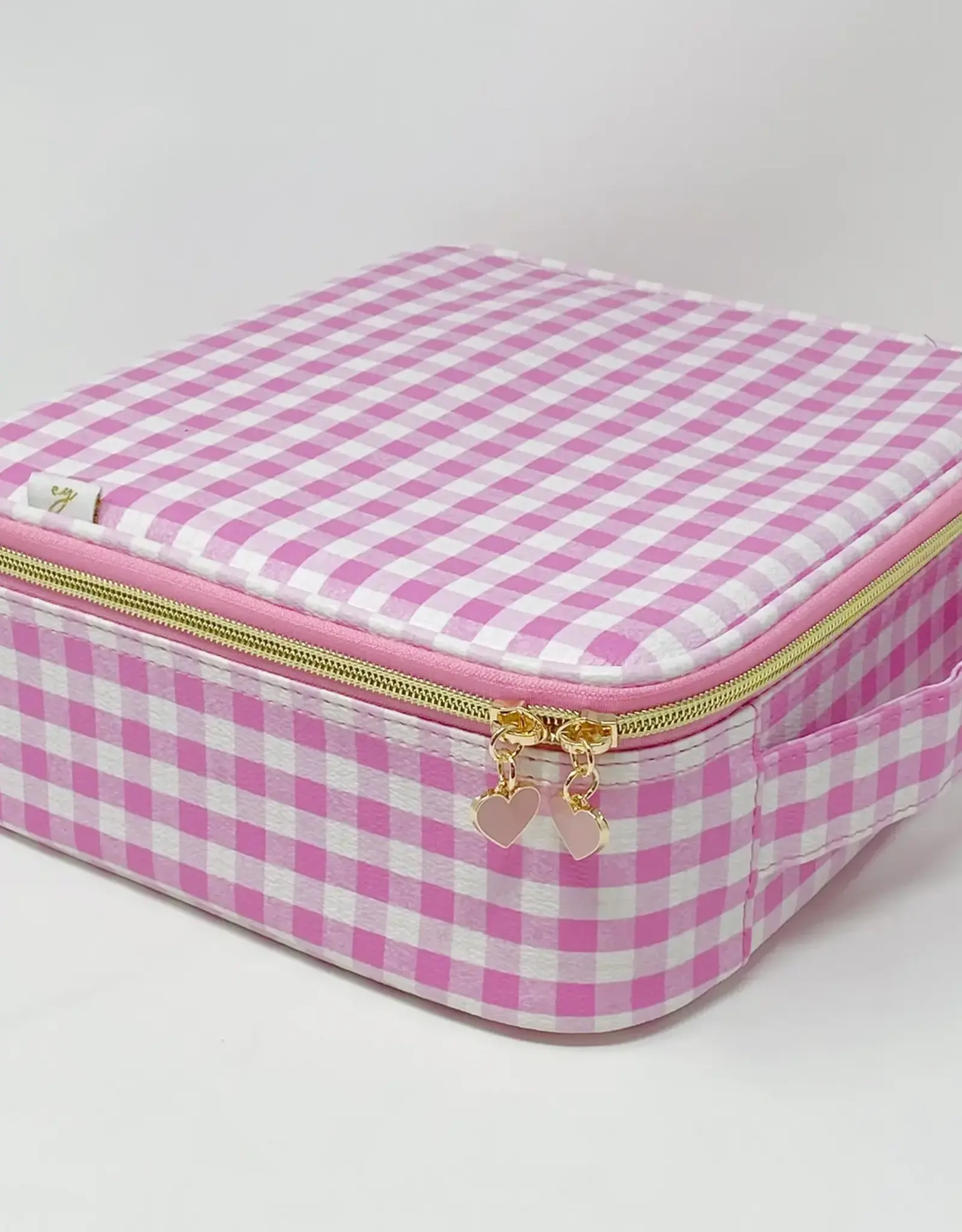 Cosmetic Case Bag in Pink Gingham
