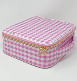 Cosmetic Case Bag in Pink Gingham