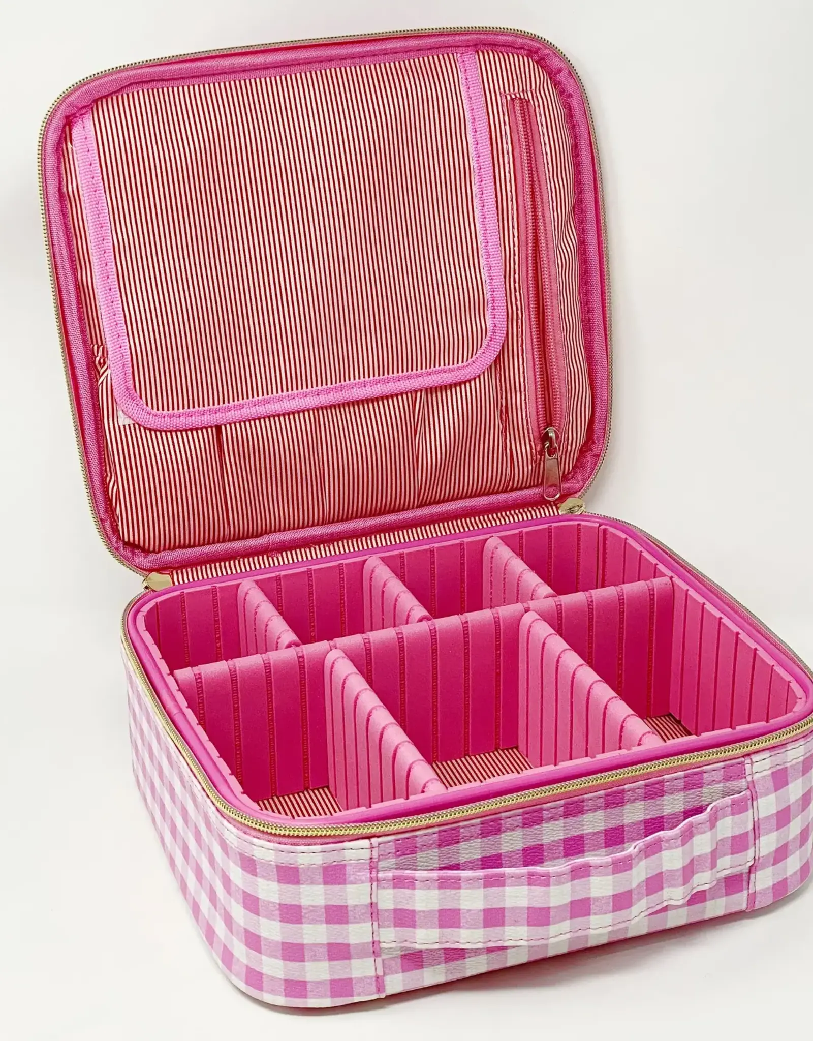 Cosmetic Case Bag in Pink Gingham