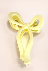 Bow Matte Claw Clip in Yellow
