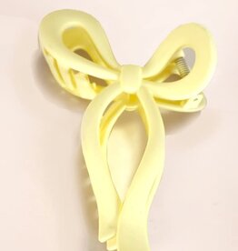 Bow Matte Claw Clip in Yellow