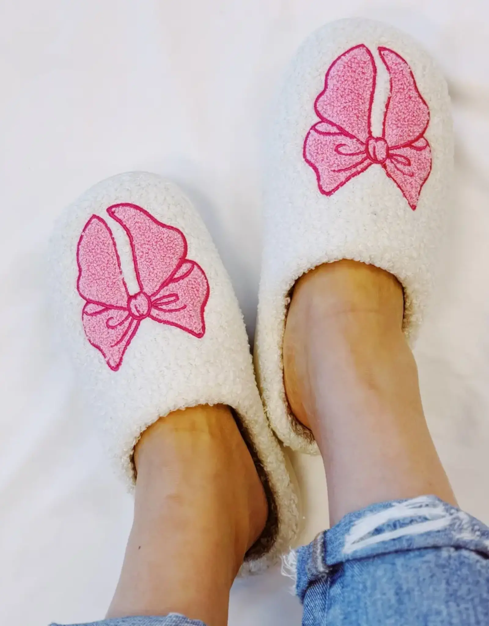Pink Bow Slipper
