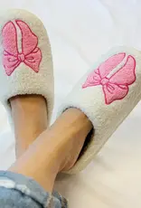 Pink Bow Slipper