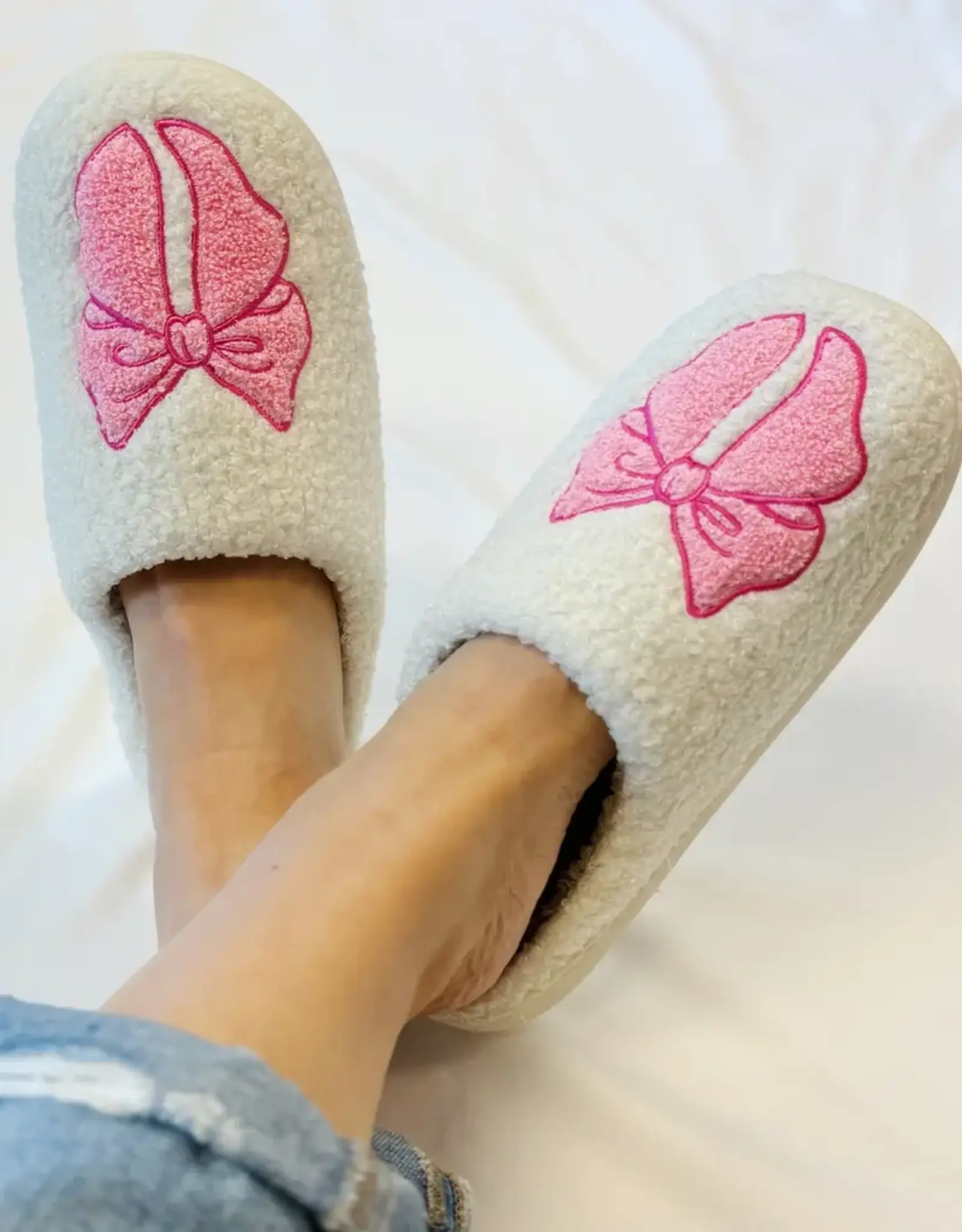 Pink Bow Slipper