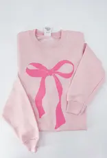 Single Bow Sweatshirt in Pink