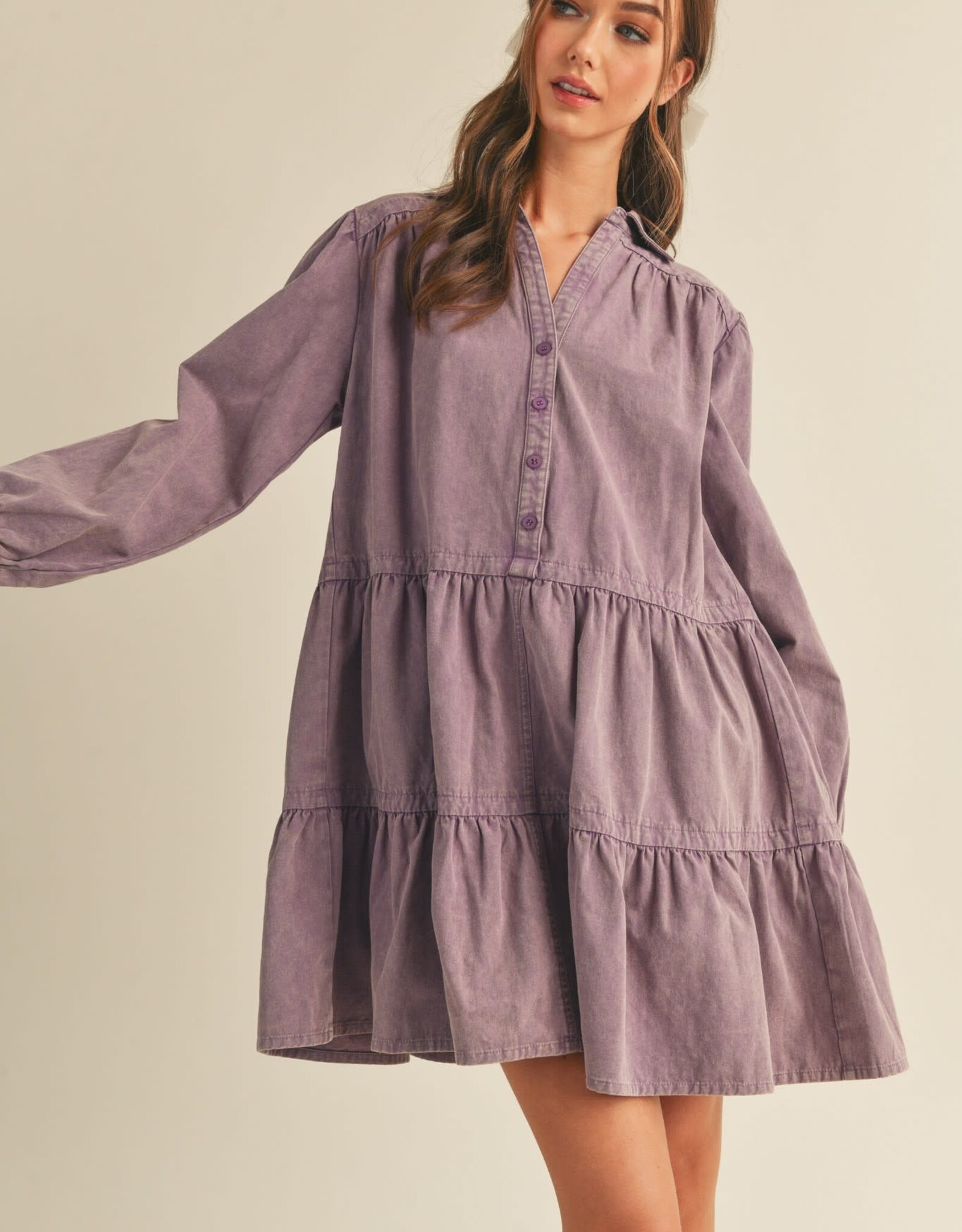 Jessie Dress in Dark Lavender