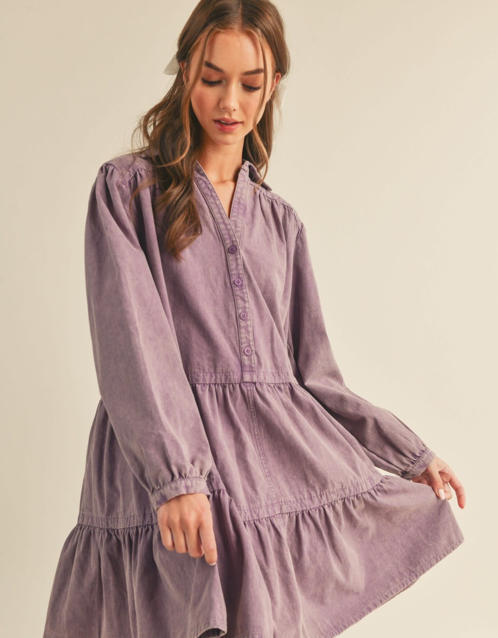 Jessie Dress in Dark Lavender